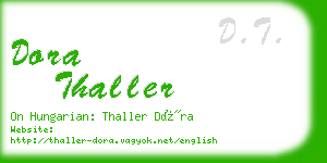 dora thaller business card